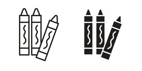 Crayon icons design vector graphic recourse