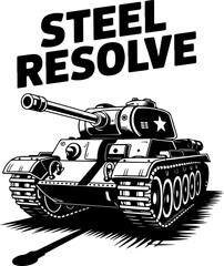 Obraz premium American Military Tank Vector Illustration 
