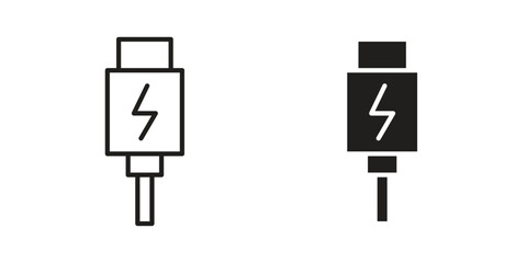 USB type c icons design vector graphic recourse
