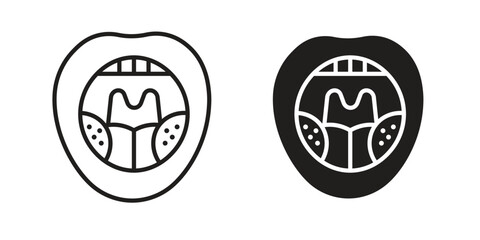 Tonsillitis icons design vector graphic recourse