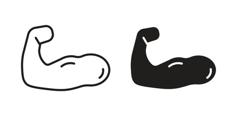 Strong arm icons design vector graphic recourse