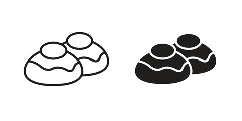 Sufganiyah icons design vector graphic recourse