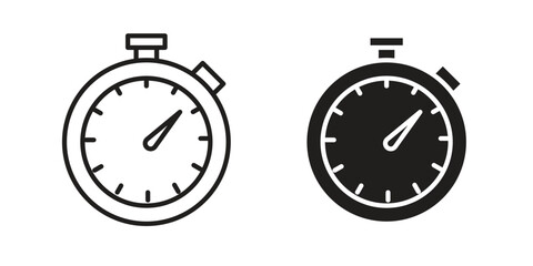 Stopwatch icons design vector graphic recourse