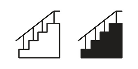 Fototapeta premium Stairs icons design vector graphic recourse