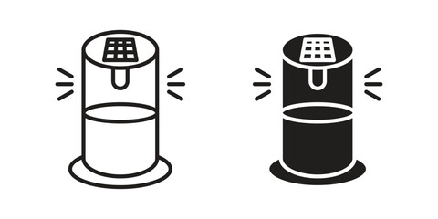 Solar Garden Light lamp icons design vector graphic recourse
