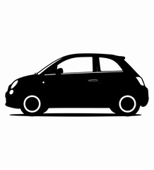 Fototapeta premium Black and White Car Vector Illustration