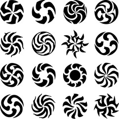 Tribal Swirl Mandala Set" art vector bundle