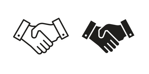 Obraz premium Shake hands icons design vector graphic recourse