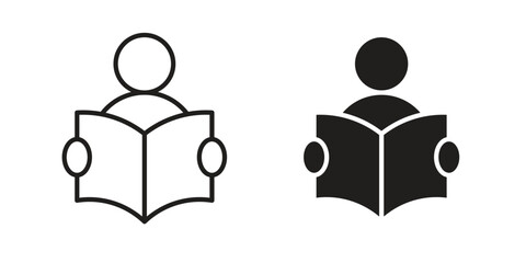 Reading icons design vector graphic recourse
