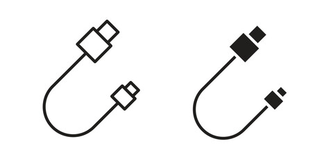 Phone cable icons design vector graphic recourse