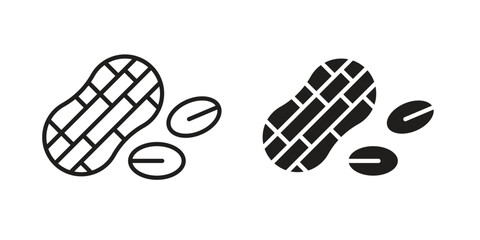 Peanut icons design vector graphic recourse