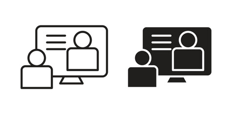 Online course icons design vector graphic recourse