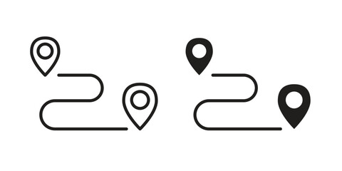 Distance icons design vector graphic recourse