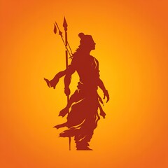 Modern Rama Silhouette Vector Art