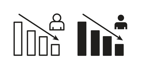 Attrition icons design vector graphic recourse