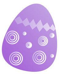 Handmade Easter egg isolated on a white