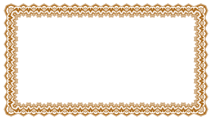 Golden vintage wedding invitation card islamic page certificate border line pattern illustration frame rectangle