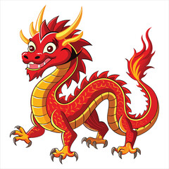 A vector illustration chinese new year dragon