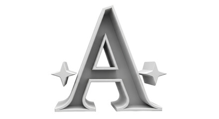 Isolated Letter A Star