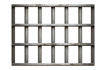  prison iron bars isolated on white background PNG,AI GENERATED