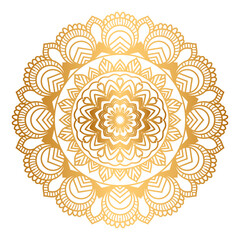 abstract gold mandala floral ornament