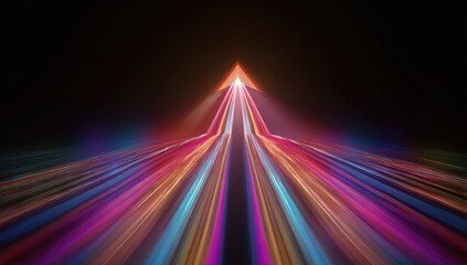 Abstract vibrant arrow path