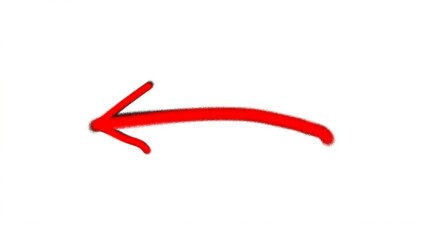 red arrow on white background 