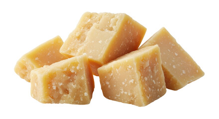 Isolated Parmesan Cheese Pieces