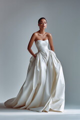 Fototapeta premium ボールガウンのウェディングドレス