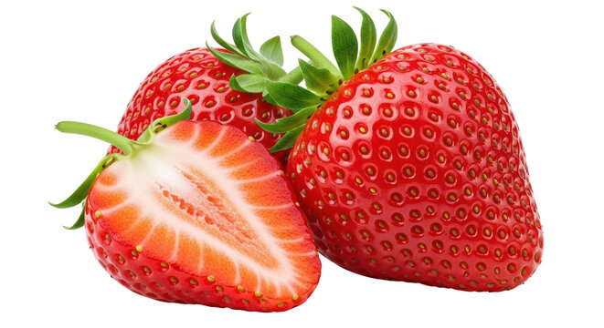Isolated Strawberries