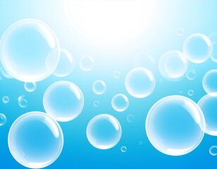 bubbles on blue background