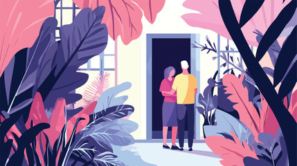 Celebrating Grandparents Day Vector Illustration