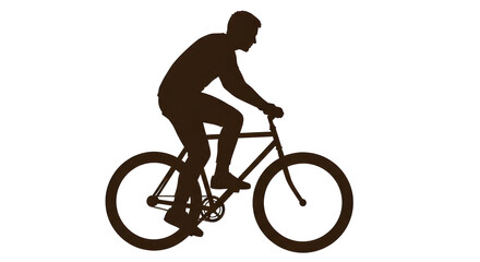 Obraz premium Isolated Cyclist Silhouette