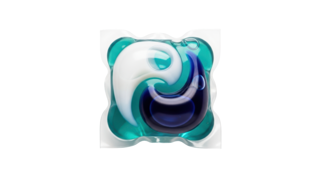 Isolated Laundry Detergent Pod