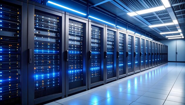 Server racks in a modern data center