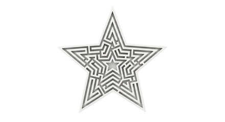 Obraz premium Isolated Maze in Star Shape