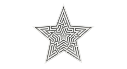 Isolated Maze in Star Shape