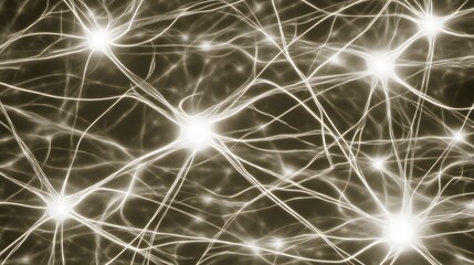 Abstract Neural Network Connections Brain Cells