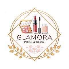 Fototapeta premium Modern Makeup Brand Identity: Glamora Cosmetics Logo