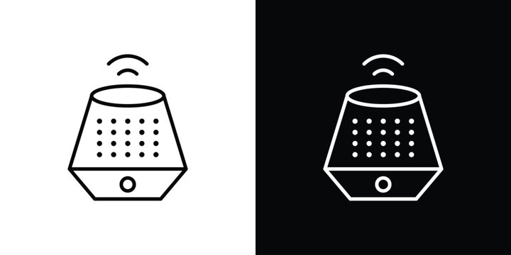 Smart speaker icons. Minimal vector icons pack for web