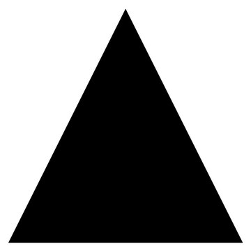 Black Upward Triangle Icon &ndash; Solid Geometric Shape Symbol for Directional and UI Design