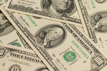 Old one hundred genuine American dollars series from 1990 to 2006