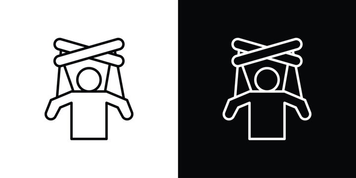 Puppet icons. Minimal vector icons pack for web