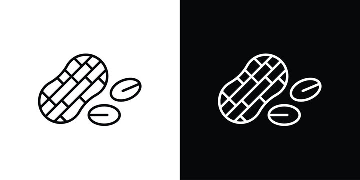 Peanut icons. Minimal vector icons pack for web