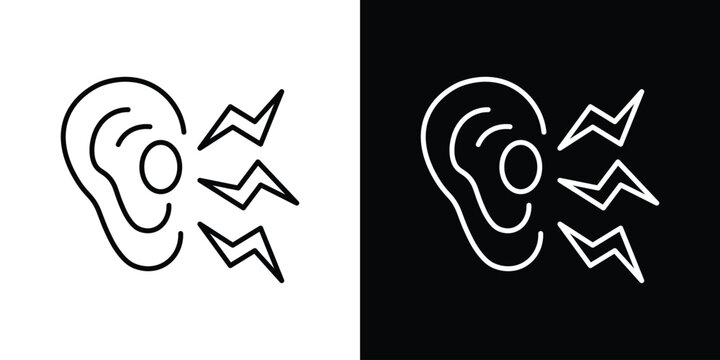 Otitis icons. Minimal vector icons pack for web