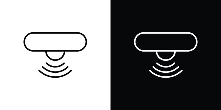 Motion sensor icons. Minimal vector icons pack for web