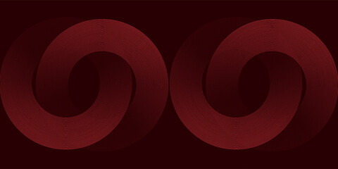 Abstract red glowing geometric lines on dark purple background. Modern shiny red circle lines pattern. eps 10