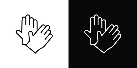 Fototapeta premium Gloves icons. Minimal vector icons pack for web