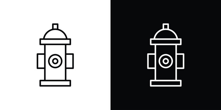 Fire hydrant icons. Minimal vector icons pack for web