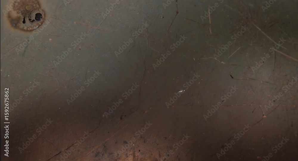 Aufkleber textured metallic surface with rust spots and scratches creating an abstract backdrop brown and gree